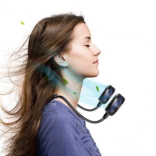 Handfan 10000Mah Neck Fan, 360° Rotation Personal Portable Fans For Your Neck, 48H Lasting Rechargeable Battery Operated Wearable Necklace Cooling Fans For Travel/Disney/Sports/Cycling/Hiking #TOP1