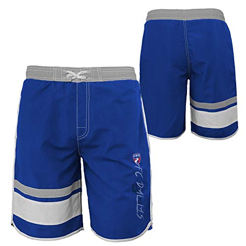 Outerstuff MLS Fc Dallas Youth Boys 8-20 Swim Trunk, Medium (10-12), Blue