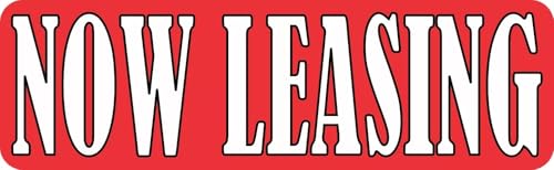 Bumper Magnet Now Leasing 10"- High-Resolution UV-Resistant Decal Durable Magnetic Auto Stickers for Cars, Perfect for Drivers and Road Trip Lovers