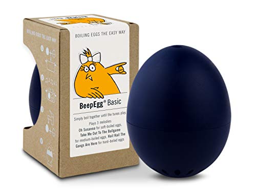 BrainStream BeepEgg Basic - Egg Timer with Musical Alerts, Plays Tunes When Eggs Reach Doneness - Works for All Egg Sizes, Fun & Reliable Kitchen Gadget, Made in Germany (Nightblue)