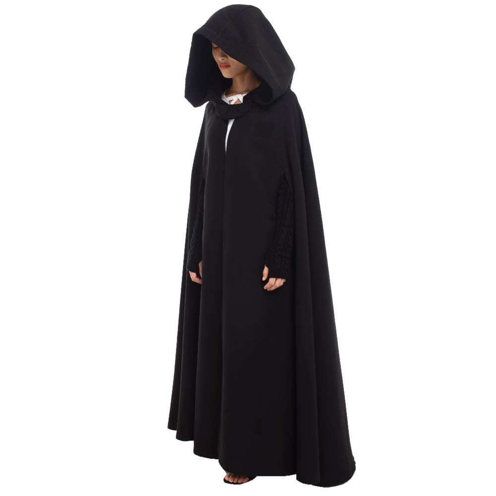 GRACEART Mittelalterliche Unisex Vampir Umhang Gothic Cosplay Kostüm, Robe mit Kapuze Cape Mantel Umhang Poncho
