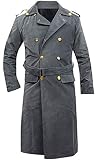 Marche Sydney Men's DW Captain Jack Harkness Coat John Barrowman Grey Long Trench Cotton Coat (XLar - Jacket Chest 50')
