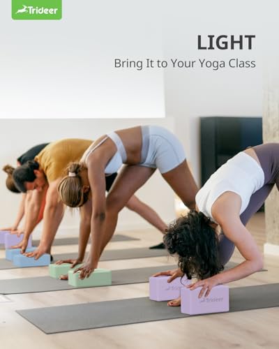 image for Trideer Yoga Block, Soft Non-Slip Surface Premium Foam Blocks, Support
