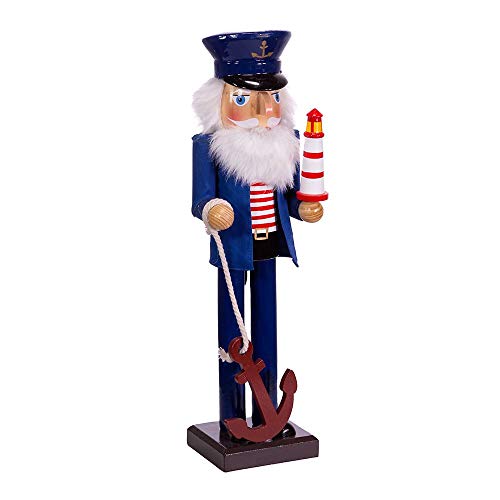 Kurt S. Adler 15-Inch Sailor Nutcracker with Anchor and Lighthouse - Thumbnail 2