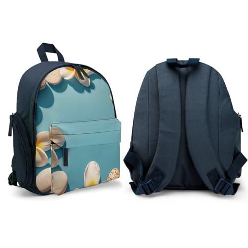 Frame Exotic Floral Pattern Printing Backpack for Men Women, Durable Small Bookbag Lightweight Daypack for Travel, Hiking, Blue-style4