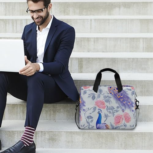 Funda de bolso para portátil 15.6 pulg diseño pavo real miniatura 3