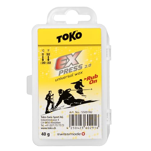 Toko Express Rub On Wax - Performance Rub-On Wax for All Snow Types and...