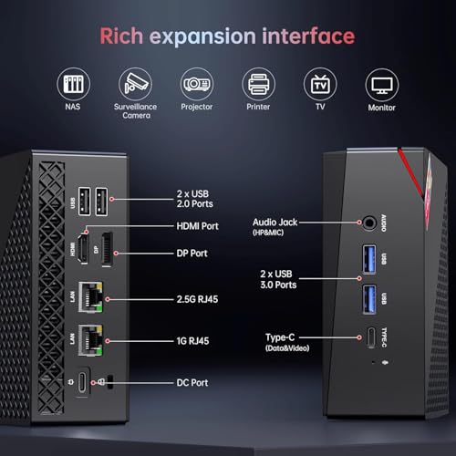 Image of KAMRUI Mini PC, AM06PRO Win-11Pro AMD Ryzen 5 5500U(6C /12T, up to 4.0 GHz), Mini Computer 16GB DDR4 512GB M.2 2280 SSD, Small Pc Support 2.5 Inch HDD Dual Ethernet HDMI /Type-C /Wifi5 /BT4.2