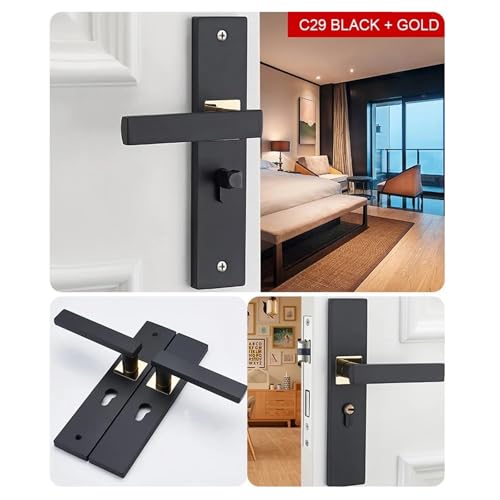 Poignée de porte robuste en aluminium au mécanisme fluide style rétro