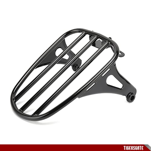 Tigersgate Gloss Black Detachable Tour Pack Luggage Rack Solo Seat Support Shelf Compatible With 2018-Up Softail Deluxe Heritage Classic And Heritage Classic Special Model Equipped With A Solo Seat #TOP2