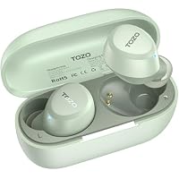 TOZO New Version A1 Wireless Earbuds Bluetooth 5.3 Light Weight in Ear IPX5 Waterproof Headphones 2 Mic for AI Calls, Immersive Premium Sound Bass Headset with Charging Case, 32 Preset EQs via APP
