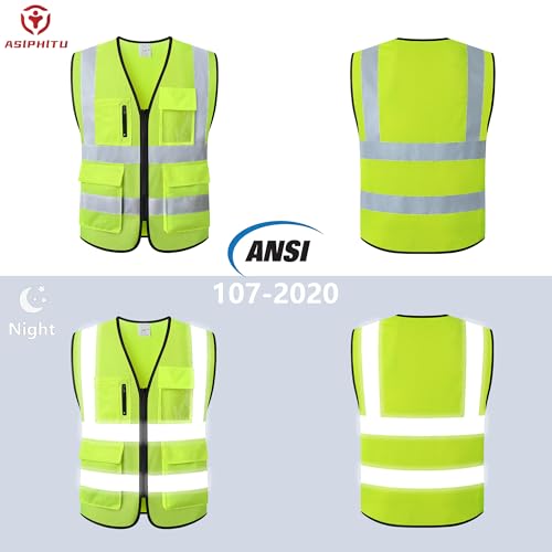 Image of Reflective Safety Vest for Men Women Construction Vest Meet ANSI /ISEA Standard
