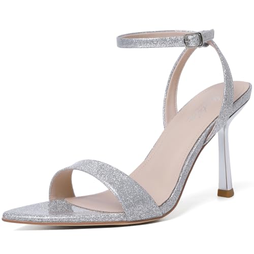 Image of Mostrin Heels for Women Strappy Pointed Open Toe Stiletto High Heeled Sandals
