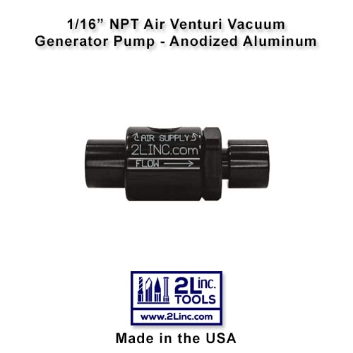 Miniatura 2 de 2L inc. Bomba de generador de vacío Venturi de aire NPT de 116" (aluminio anodizado)
