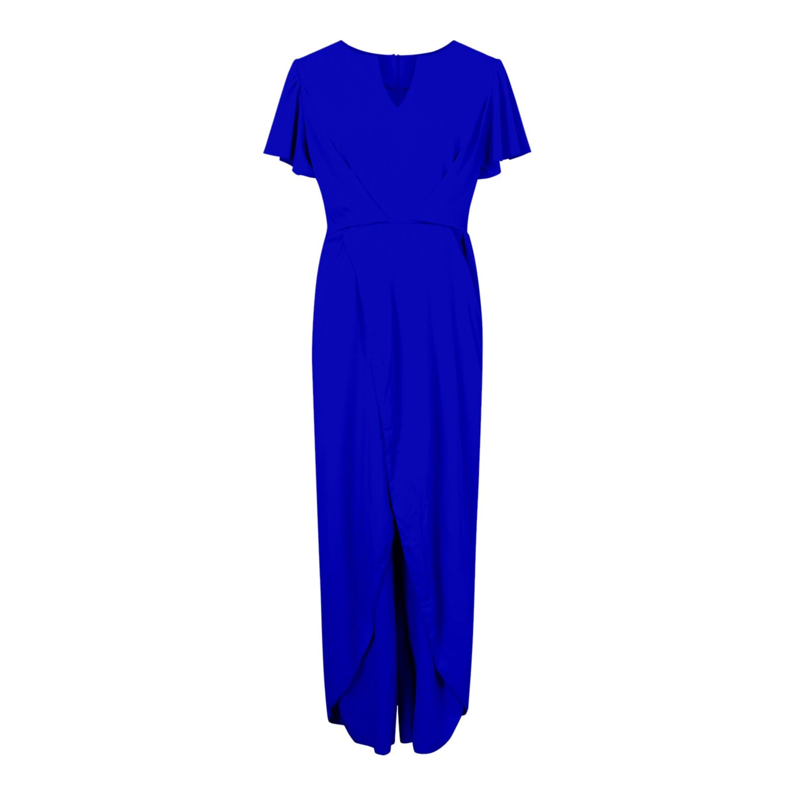 Combinaison Femme Élégante Combinaison D'été Pour Femme, Combinaisons Elastique Avec Longue Jambe Large Taille Smockée Costume Femmes Léger Loose Respirant Pour Bureau Soirée Mariage Travail