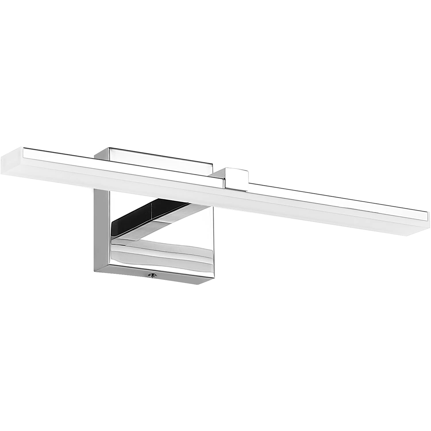 ZUZITO Bathroom Light Fixture 18in Modern Chrome LED 14W Dimmable Vanity Lighting Fixtures Cool White Light 6000K