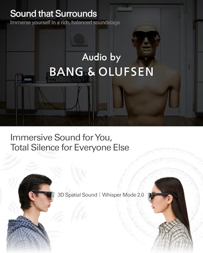 Image of RayNeo Air 4 Pro AR /XR Glasses - 201 inch HDR10 Video Display, Vision 4000 Chip, Audio by Bang & Olufsen, 3D Movies & Gaming Smart Glasses for iPhone 17,16,15 /Android /Switch 2 /Mac /PS4 /5