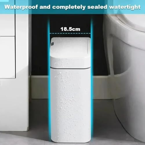 Papelera inteligente para baño y espacios estrechos con sensor de movimiento 4