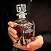 Engraved Bourbon Decanter Set – Draper Whiskey Decanter with Rocks Glasses and Acrylic Tray