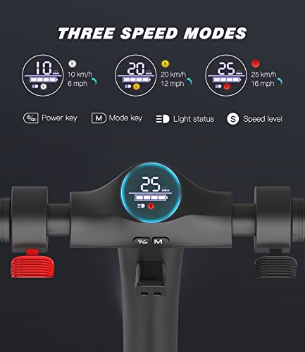 MEGAWHEELS Electric Scooter, 3 Gears, Max Speed 15.5MPH, 12 Miles Powerful Battery with 8'' Tires Foldable Electric Scooter for Adults, Max Load 220 lbs - Thumbnail 2