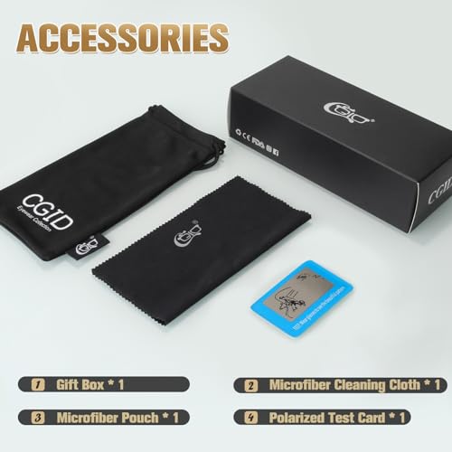 CGID Sunglasses Womens Polarised Retro Designer Ladies Sun Glasses Big Frame Oversized Shades UV400 Protection - Image 7