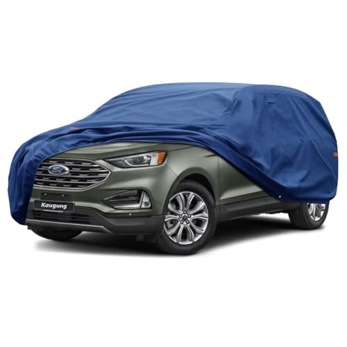 Image of Kaugung Heavy Duty SUV Cover Custom Fit for Ford Edge (2006-2025),SUV Car Cover Waterproof All Weather with Anti-Theft Lock,Sun, Rain, Dust & Snow Protection.(USA Warehouse,Within 3-7 Days)