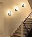 Joosenhouse Modern LED Wall Sconces Up and Down Wall Mount Light Black 3000K Warm White Wall Lights Set of 2, Indoor Wall Lighting for Hallways, Bedrooms, Hallways, Living Room Indoor Wall Lights
