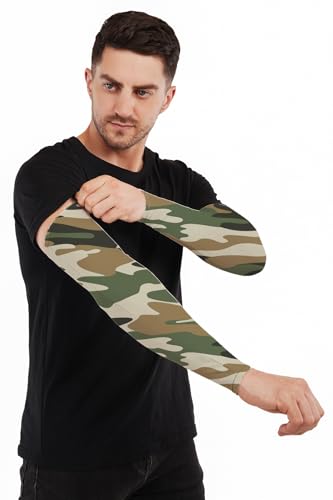 Image of Arm Sleeve For Men women Fully Stretchable Sun UV Ray Dust Protection Bike Riding Cycling Gloves Cricket Golf Football Soft Hand Gloves sleeves