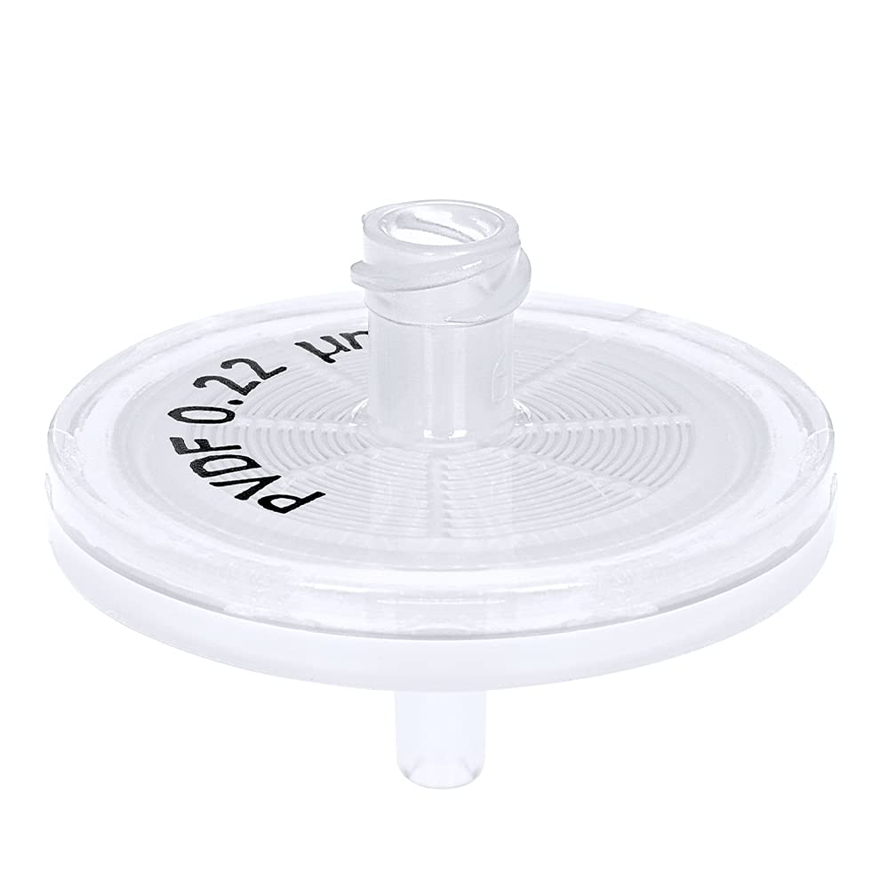 GVS Filter Technology, Filtro de jeringa, ABLUO, 25mm, Membrana PVDF, 0.22µm, alojamiento PP, 100/pc