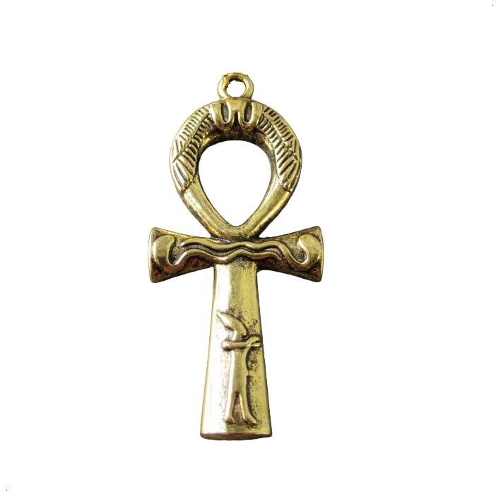 5 Breloques Ankh en or antique 19x43mm pour création de bijoux DIY