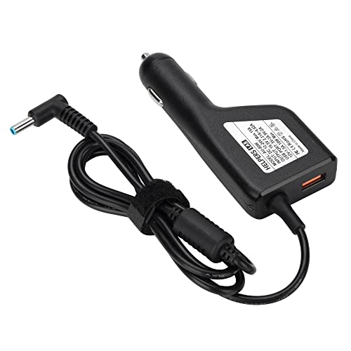 HP Laptop Car Charger - Blue Tip 19.5V 90W 65W 45W for Stream 11/13/14, Pavilion 11/13/15 X2, Split 13 X2, Elitebook Folio 1040 G1, X360 11, ProBook 11 430