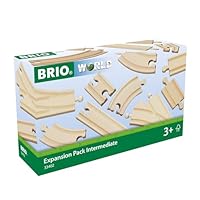 BRIO World Expansion Pack Intermediate - Works with All BRIO Train Sets - FSC-certified 16-Piece Wooden Train Tracks with Switches - Grow Existing Systems and Create Railway Empires - Kids Ages 3 & Up
