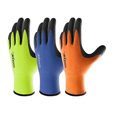 COOLJOB Non-slip Crinkle Latex Work Gloves Cover