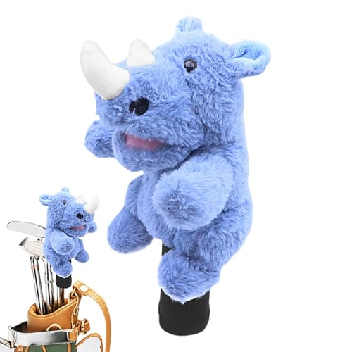 Couvre-tête de club de golf animal peluche contre rayures de transport