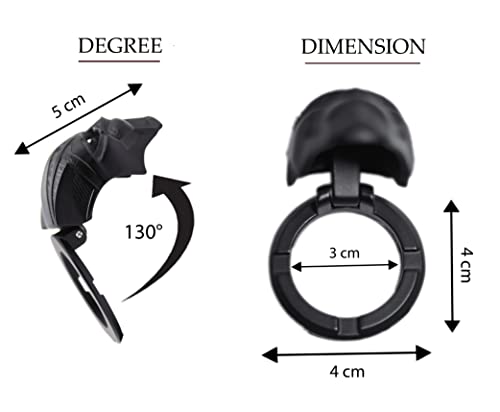 Image of MR WAGON - Protective Car Start Stop Button Cover -Open Close Ignition Cap for Bike and Car -Decorative Car Push Start Button Cover- Auto Accessories for Car Interior (4 cm) Diameter (Black)
