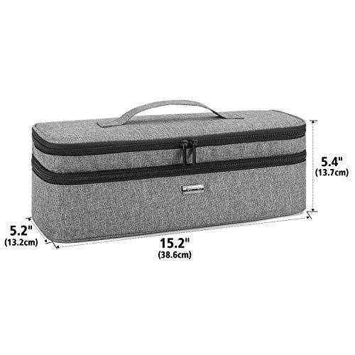 Teamoy-Double-Layer-Travel-Storage-Bag-Compatible-with-Revlon-One-Step-Hair-Dryer-and-Volumizer-Hot-Air-Brush-and-Attachments-GrayBag-Only