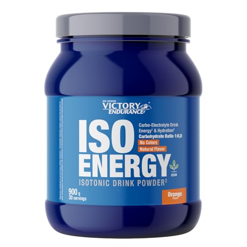 Victory Endurance Iso Energy 1:0,8 (900g) Sabor Naranja, Rápida Energía, Hidratación, Resistencia en ejercicio intensos, Fórmula avanzada con Carbohidratos 1:0,8, L-Glutamina, Electrólitos, Vitamina C