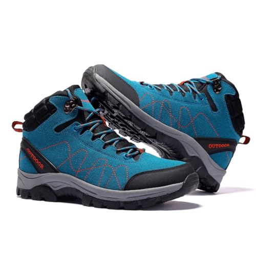 Men's Casual Hiking Boots Outdoor Waterproof Non-Slip Work Boots High Top Trekking Hiking Shoes2