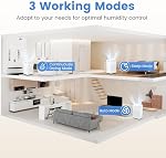 COSTWAY 54 Pints Dehumidifier for Basement, Dehumidifier with 3 Modes, LED Display, 3-Color Indicator Light, 24H Timer, Child Lock, Drain Hose & Auto Defrost for Bathroom Bedroom