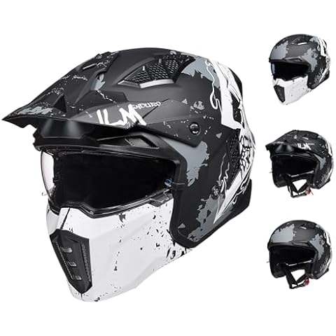 ILM Z302 Vintage Retro Open-Face Helmet Cover