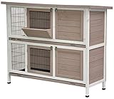 Material: Nadelholz imprägniert, Farbe: mocca (hellbraun, Gesamtmaße inkl. Dach (L x B x H): 122 x 50 x 101, Wandstärke: 1 cm, Gitterabstand: 2,8 cm