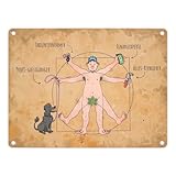 Vitruvianischer Papa Metallschild Taxiunternehmer Finanzexperte Mensch Gassi