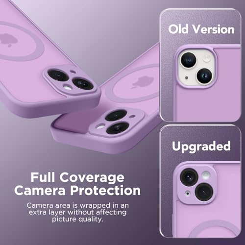 CAPRARO Magnetic for iPhone 14 Case, [Compatible with MagSafe] [Full Camera Protection] Shockproof Protective Slim Translucent Matte Phone Case for iPhone 14 6.1'', Elegant Purple by CAPRARO - Image 5