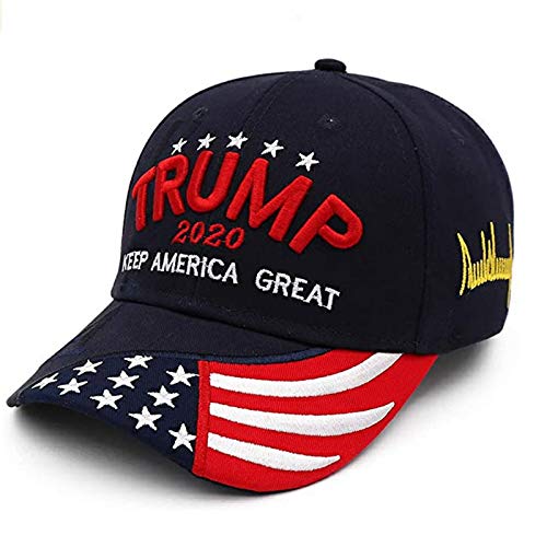 Donald Trump 2020 Hat, Keep America Great MAGA Hat Make America Great Again Our President Donald Trump Slogan Camouflage Cap Adjustable Baseball Cap (Black Red, Baseball Hat)
