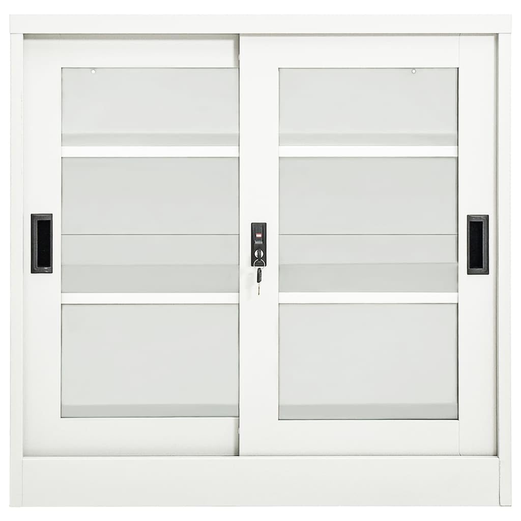 vidaXL Armario con Puerta corredera Acero Blanco 90x40x90 cm