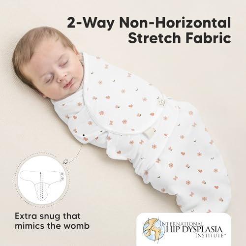 Image of 3-Pack Organic Baby Swaddle Sleep Sacks - Swaddles for Newborns, Infant 0-3 Months, Baby Girls, Boys, Soft & Snug Newborn Sleep Sack, Nursery Swaddling Blankets (Butterflies, XS)