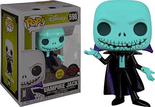 POP Funko The Nightmare Before Christmas 598- Vampire Jack Glows in The Dark