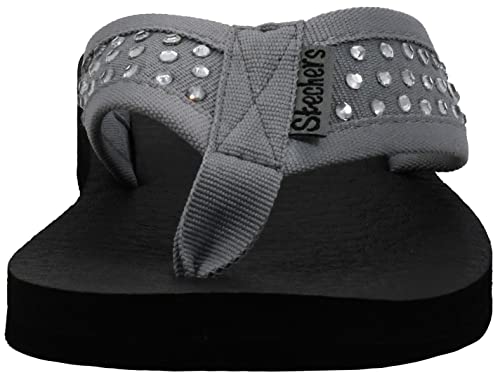 Skechers Skechers Women's Meditation Rhinestone Thong Sandal Black/Grey 10