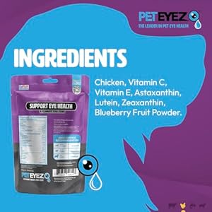   Pet-Eyez-Tear-Stain-Remover-Vitamin-Treats-for-Dogs-Support-Eye-Health-Reduce-Itching-Tear-Stain-Buildup-100-Natural-Dog-Treats-wSuperfoods-Antioxidants-Nutrients-Chicken-Flavor-1oz