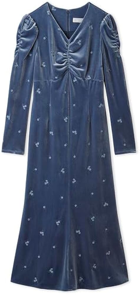 美品 CELFORD ベロア総刺繍ワンピース ブルー 正規品 Amazon.co.jp: [セルフォード] ベロア総刺繍ワンピース